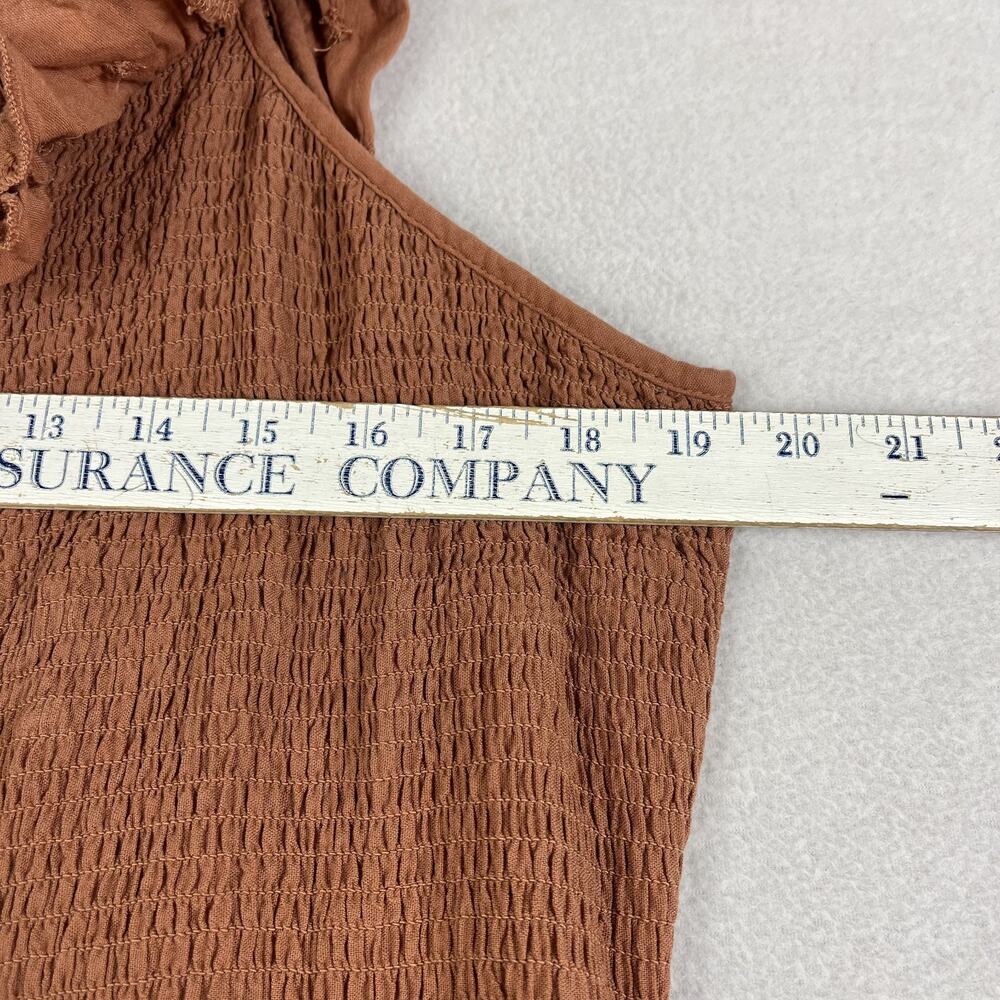 Old Navy Sleeveless Midi Dress XL Easter Smock Orange Smocked Tiered Ruffle - Picture 10 of 11